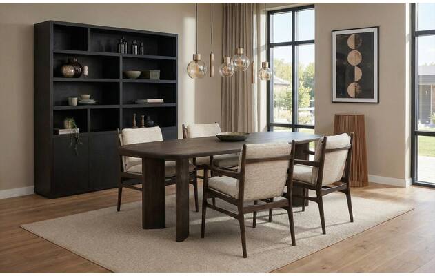Goossens eettafel slim donker bruin eiken - 8252937-goossens-slim-eettafel-eiken-donker-bruin-03