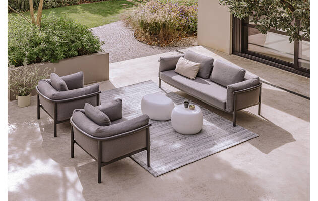 Goossens fauteuil venice grijs buitenstof - 8253074-goossens-venice-tuinbanken-buitenstof-05