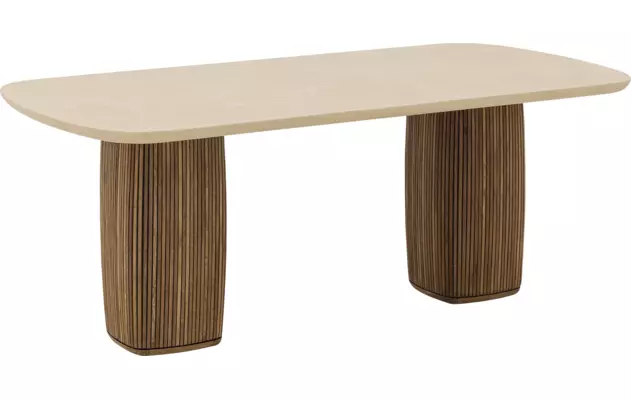 Goossens eettafel nova beige mortex - 8260028-goossens-nova-eettafel-mortex-beige-01