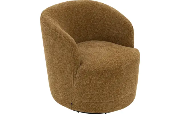 Goossens draaifauteuil milk bruin stof - 8260030-goossens-milk-fauteuil-stof-05