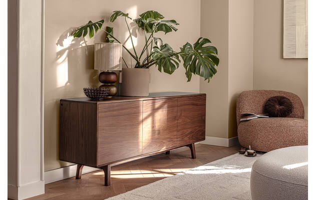 Goossens basic dressoir emilie noten noten - 8260094-goossens-basic-emilie-dressoir-noten-01