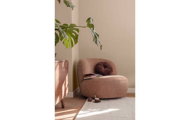 Goossens draaifauteuil avi rood stof - 8260095-goossens-avi-fauteuil-stof-02