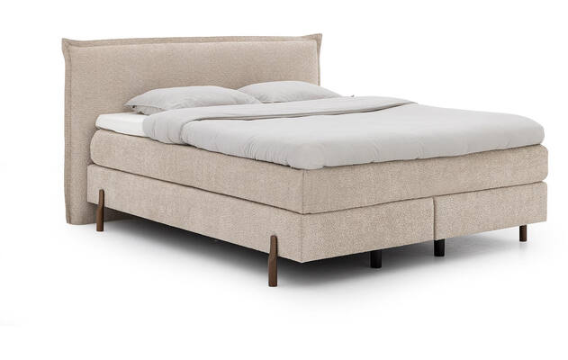 Goossens boxspring compleet gs 200 compleet beige stof - 8260100-goossens-gs-200-boxspring-stof-01
