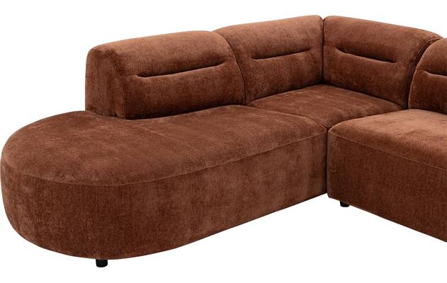 Goossens hoekbank zitra bruin stof - 8260133-gespiegeld-07