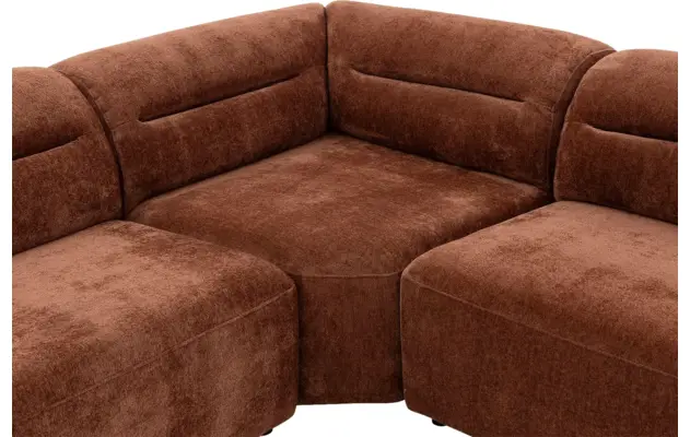 Goossens hoekbank zitra bruin stof - 8260136-gespiegeld-06