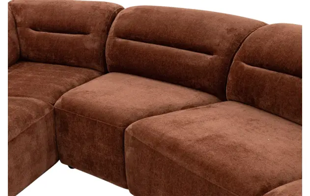 Goossens hoekbank zitra bruin stof - 8260141-gespiegeld-07