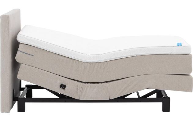 Goossens boxspring compleet flex dream 120 beige stof - 8260226-goossens-flex-dream-120-boxspring-stof-08