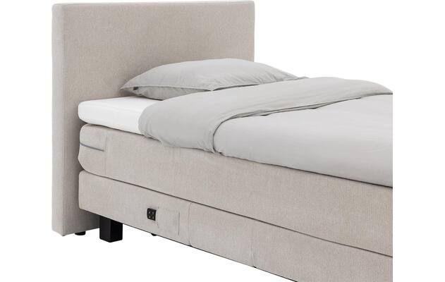 Goossens boxspring compleet flex dream 120 beige stof - 8260226-goossens-flex-dream-120-boxspring-stof-09