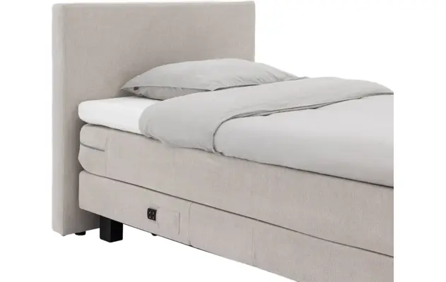 Goossens boxspring compleet flex dream 120 beige stof - 8260226-goossens-flex-dream-120-boxspring-stof-09