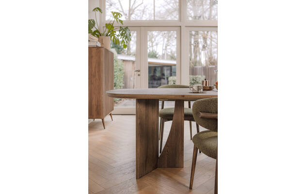 Goossens eettafel slim bruin eiken - 8260229-goossens-slim-eettafel-eiken-bruin-12