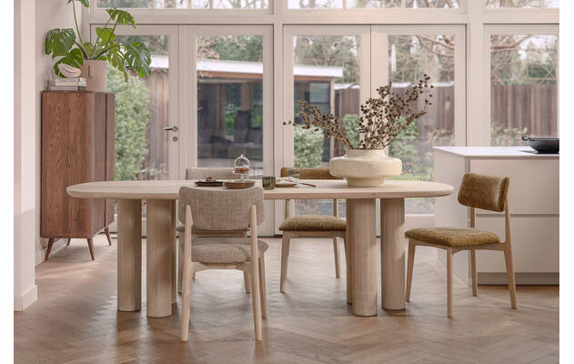 Goossens opbergkast seppe donker bruin eiken - 8260231-goossens-slim-eettafel-eiken-wit-01