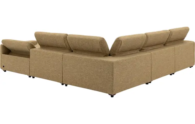 Goossens hoekbank comoda geel stof - 8260252-gespiegeld-15