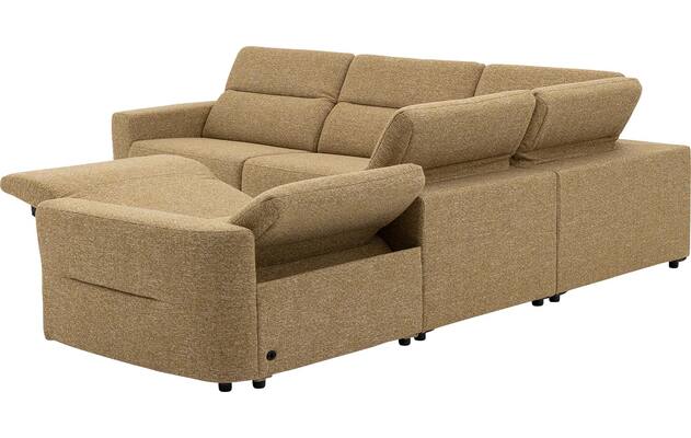 Goossens hoekbank comoda geel stof - 8260252-gespiegeld-16