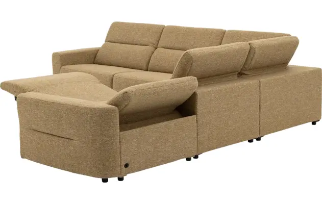 Goossens hoekbank comoda geel stof - 8260252-gespiegeld-16