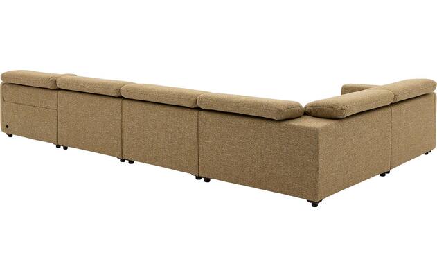 Goossens hoekbank comoda geel stof - 8260255-gespiegeld-12