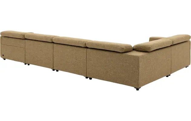 Goossens hoekbank comoda geel stof - 8260255-gespiegeld-12