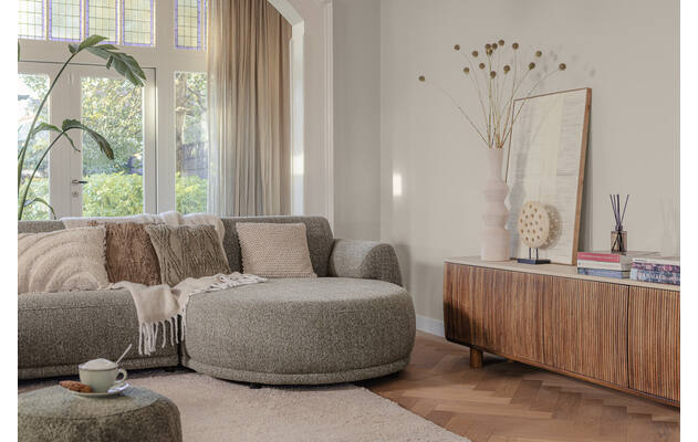 Goossens loungebank benk groen stof - 8260280-goossens-benk-bank-stof-groen-05