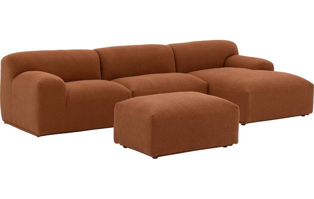 Goossens excellent loungebank sens bruin stof - 8260371-gespiegeld-08