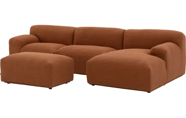 Goossens excellent loungebank sens bruin stof - 8260371-gespiegeld-09