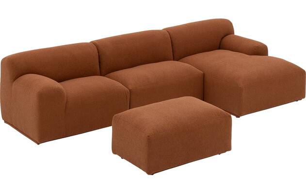 Goossens excellent loungebank sens bruin stof - 8260371-gespiegeld-11