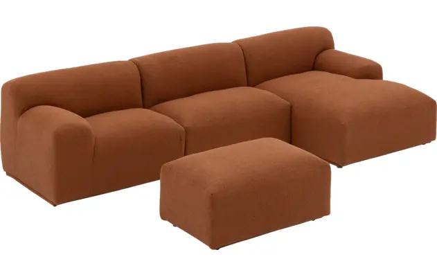 Goossens excellent loungebank sens bruin stof - 8260371-gespiegeld-11