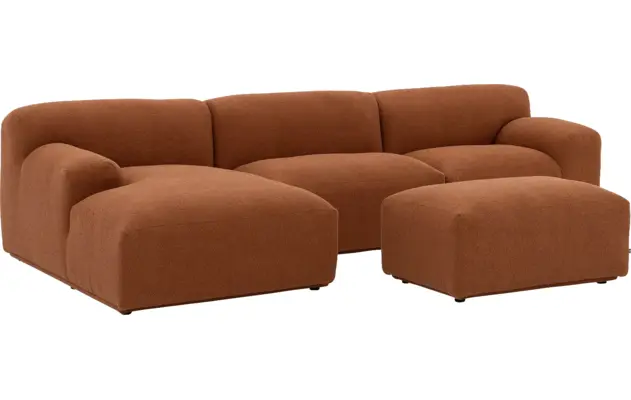 Goossens excellent loungebank sens bruin stof - 8260371-goossens-excellent-sens-bank-stof-bruin-08