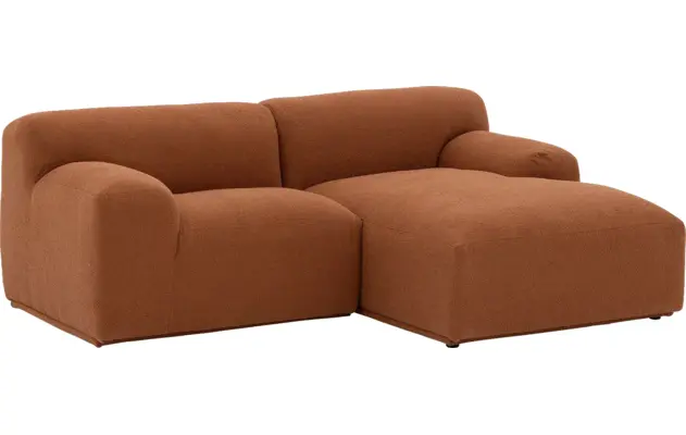 Goossens excellent loungebank sens bruin stof - 8260375-gespiegeld-03