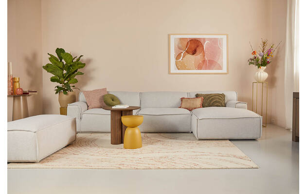 Goossens excellent loungebank sens bruin stof - 8260404-goossens-excellent-sens-bank-stof-bruin-01