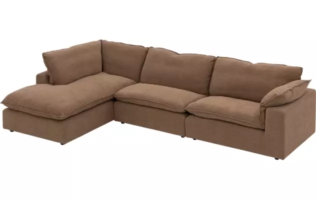Goossens hoekbank august bruin stof - 8260407-gespiegeld-06