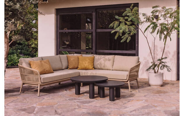 Goossens loungeset sorrento beige buitenstof - 8260640-goossens-roef-tuintafels-glas-01