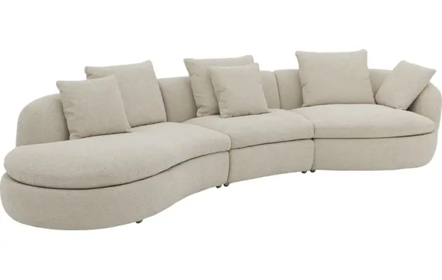 Goossens loungebank diana beige stof - 8260735-gespiegeld-04
