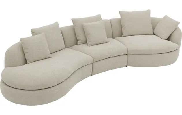 Goossens loungebank diana beige stof - 8260735-gespiegeld-05