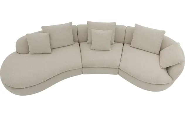 Goossens loungebank diana beige stof - 8260735-gespiegeld-10