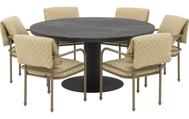 Goossens tuintafel cannes zwart leefbeton - 8260770-goossens-cannes-tuintafels-leefbeton-02
