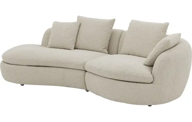 Goossens loungebank diana beige stof - 8260868-gespiegeld-14