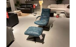 Goossens excellent fauteuil hocker job almere blauw leer - 0100899332_2026-07-09-11