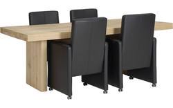 Goossens eetkamerstoel rivas zwart kunstleer - 8081382-02