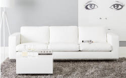 Goossens excellent zitbank massimo wit leer - 8120880-01