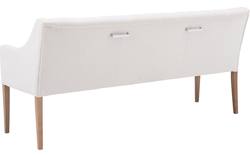 Goossens eetkamerbank pearl wit stof - 8121736-01