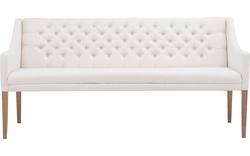 Goossens eetkamerbank pearl wit stof - 8121736-01