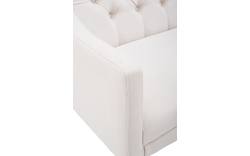 Goossens eetkamerbank pearl wit stof - 8121736-01