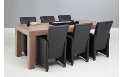 Goossens excellent eetkamerstoel riva zwart leer - 8120459-02