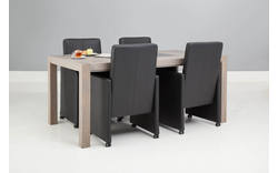 Goossens eetkamerstoel rivas zwart kunstleer - 8081382-02