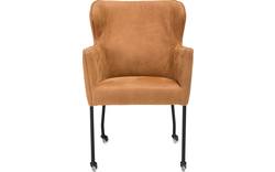 Goossens excellent eetkamerstoel leogang bruin leer - 8140504-01