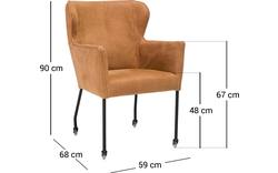 Goossens excellent eetkamerstoel leogang bruin leer - 8140504-01