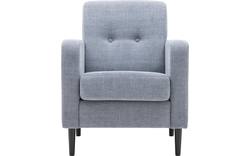 Goossens fauteuil hipp blauw stof - 8140540-02
