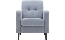 Goossens fauteuil hipp blauw stof - 8140540-01