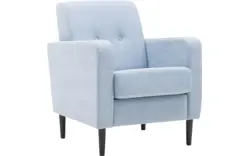 Goossens fauteuil hipp blauw stof - 8140541-01