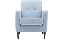 Goossens fauteuil hipp blauw stof - 8140541-02