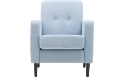 Goossens fauteuil hipp blauw stof - 8140541-01